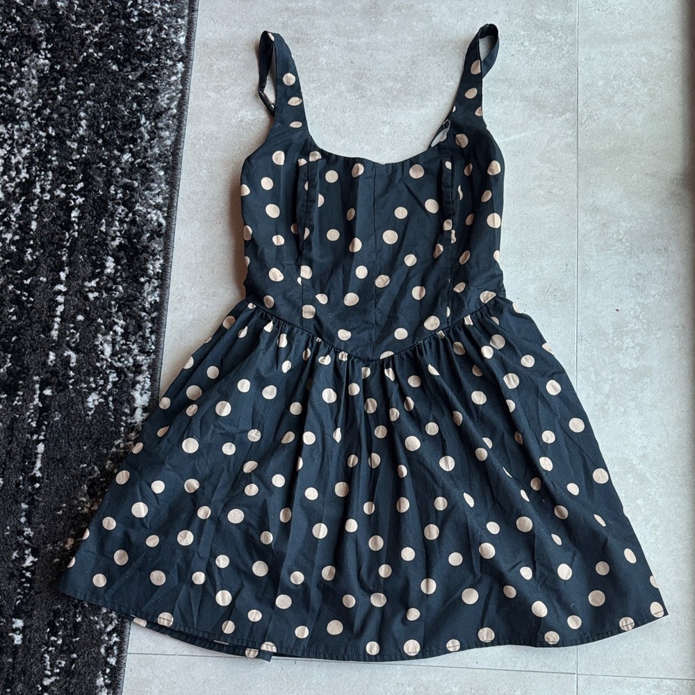 Abercrombie Polka Dot Mini Skort Dress w Pockets